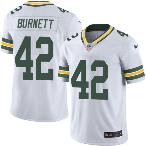 Nike Packers #42 Morgan Burnett White Men's Stitched NFL Vapor Untouchable Limited Jersey - Click Image to Close